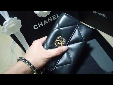 chanel 19 wristlet pouch