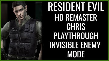 Resident Evil HD Remaster (PC) - Chris PlayThrough - Invisible Enemy Mode