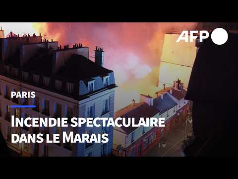 Paris : le marché des Enfants rouges ravagé par les flammes