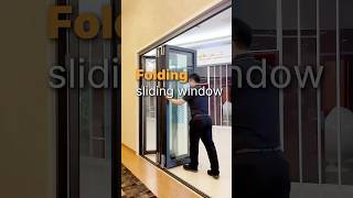 Folding sliding window #huada #factory #aluminum #windows #doors