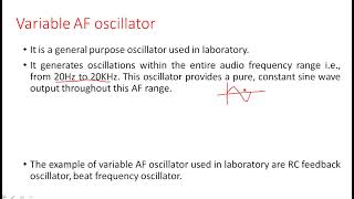 Signal generators | AF Oscillators | Electrical Instruments ( EIM ) | Lec - 16