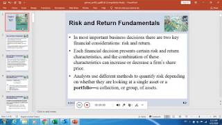 Principles of managerial finance - Risk and return (Part 1)
