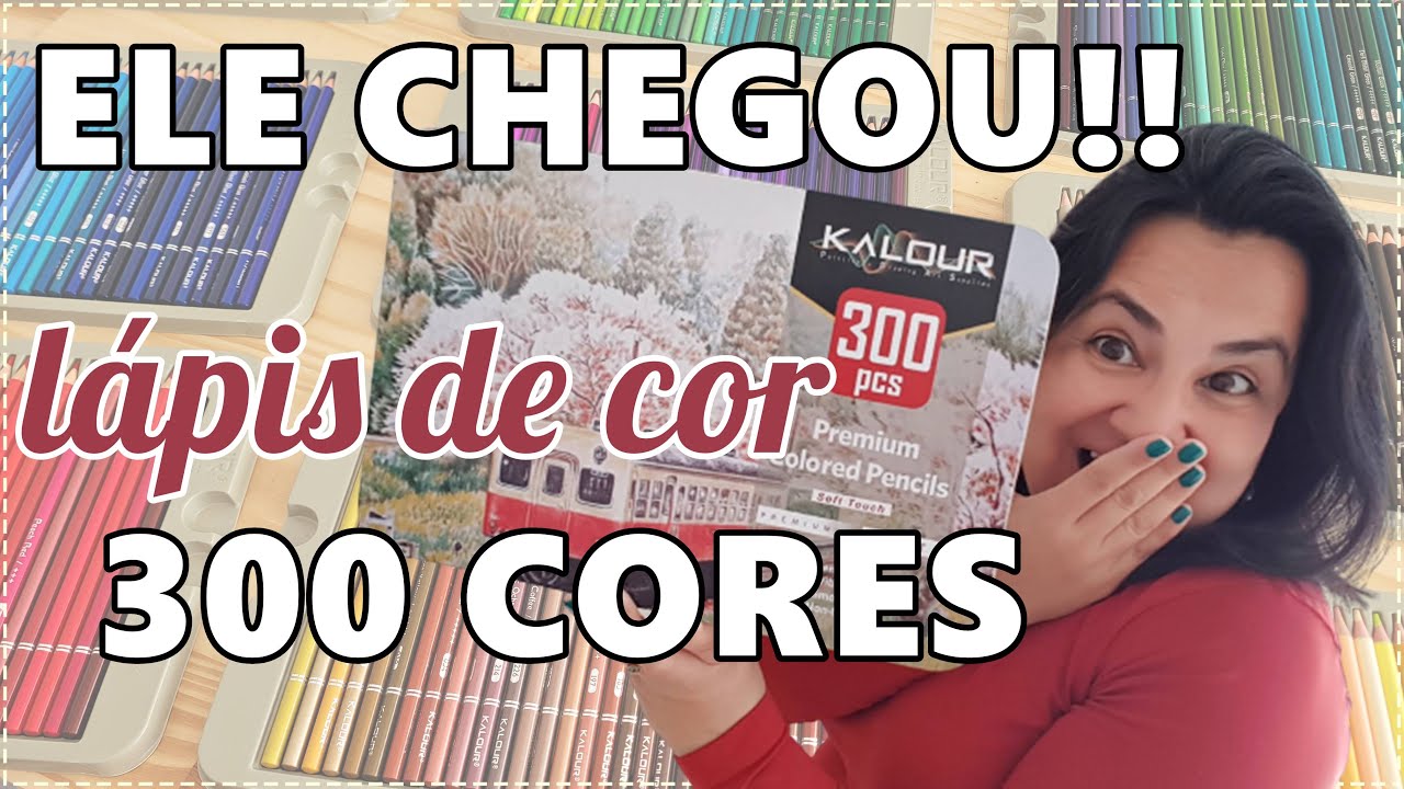 APRESENTANDO - Lápis de Cor  Kalour 300 CORES