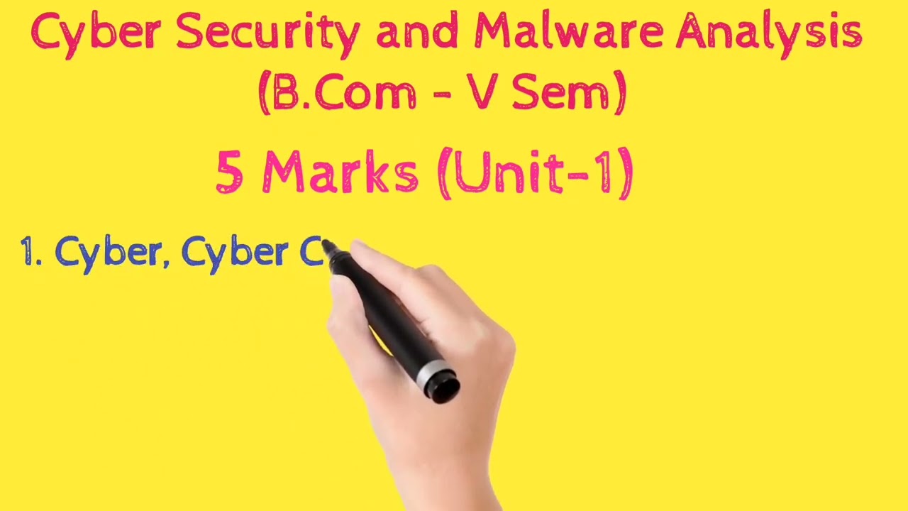 AP Degree (2020-23) | 5th Sem | B.Com | Cyber Security and Malware Analysis | Important Questions