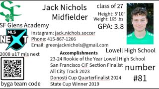 Jack Nichols MLS Next Flex highlights 2025