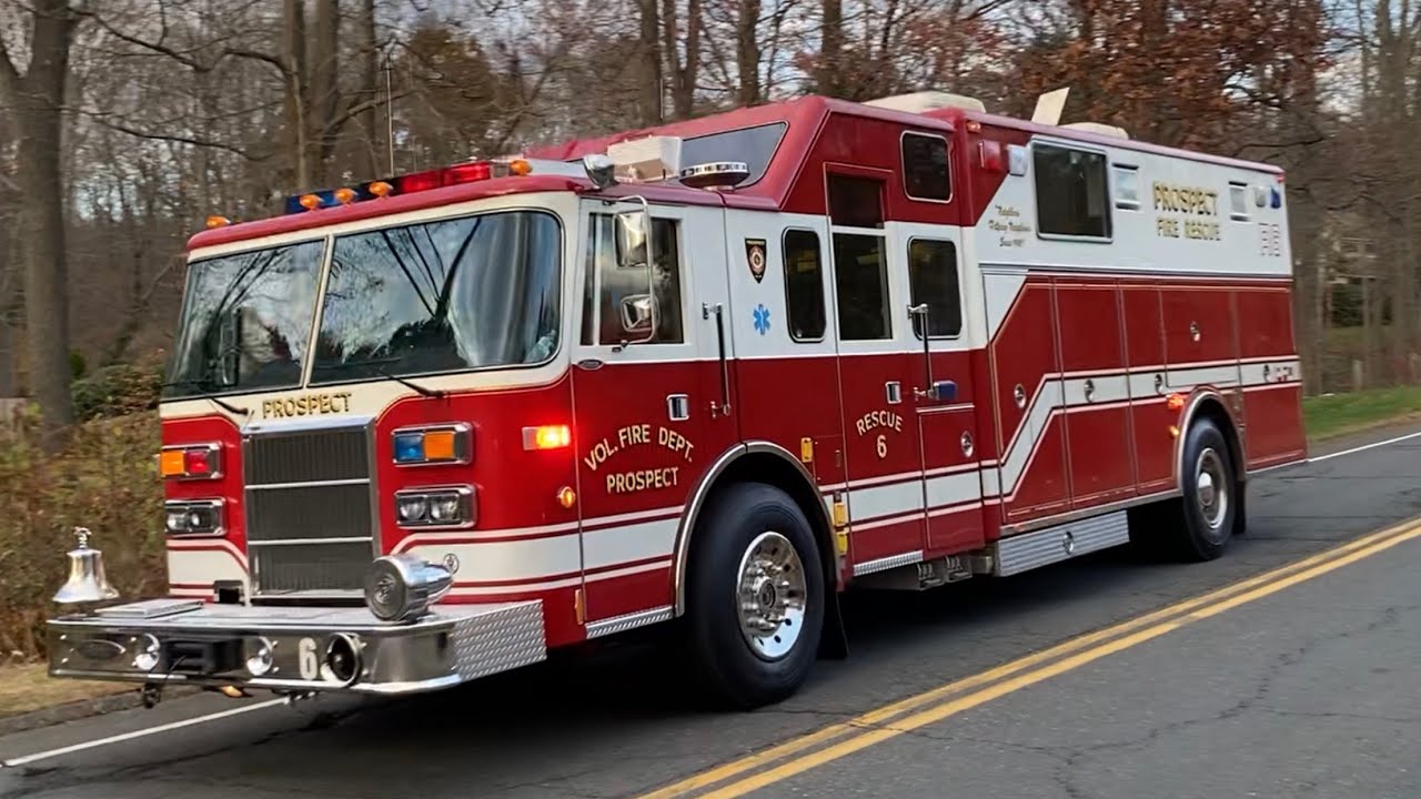Prospect CT Volunteer Fire Department Rescue 6 Responding YouTube