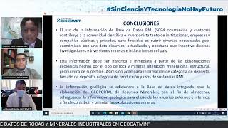 "BASE DE DATOS DE ROCAS Y MINERALES INDUSTRIALES EN GEOCATMIN" screenshot 4