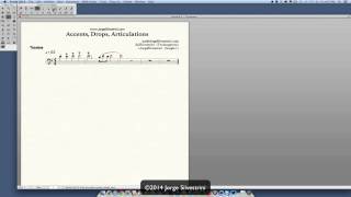 MakeMusic Finale 2014: How to add ACCENTS, DROPS and ARTICULATIONS - Jorge Silvestrini