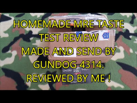 MRE REVIEW taste test homemade by gundog - YouTube