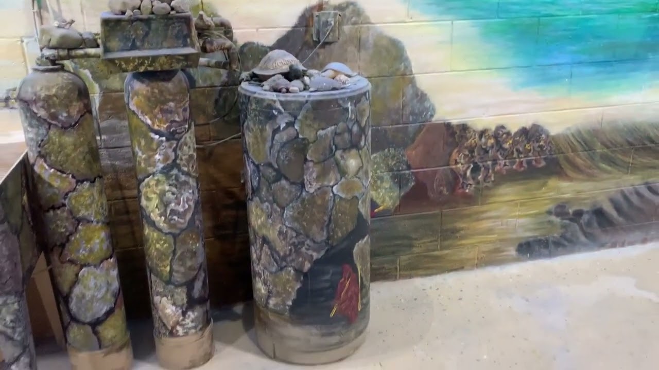 Creating immersive mural for art/pottery home studio.