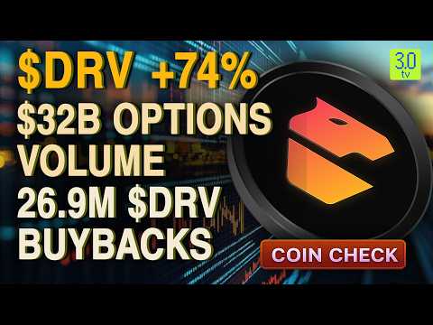 Why Is Derive ($DRV) Pumping? $32B Options Volume, Buybacks & BitGo Partnership | COINCHECK | 3.0 TV