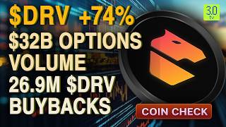 Why Is Derive ($DRV) Pumping $32B Options Volume, Buybacks & BitGo Partnership | COINCHECK | 3.0 TV