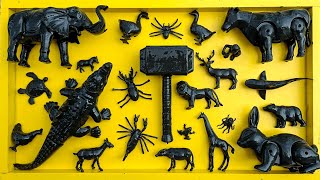 Membersihkan hewan sapi, bebek, angsa, ayam, gajah, simpanse, singa, unta, buaya, kangguru