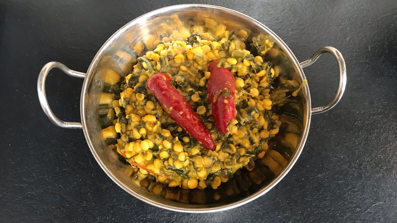 Palaak,methi aur channa daal recipe/spinach,fenugreek leaves and chickpeas lentil recipe YouTube