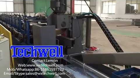 Pallet Rack Step Beam Roll Forming Machine With Servo Tracking Cutting & Welding Type