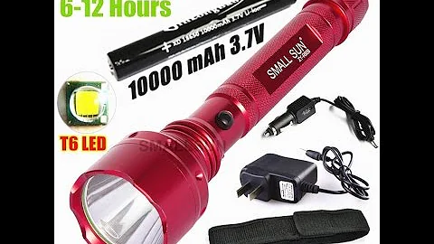 SMALL SUN 500 Meter 2000 Lumen CREE XM L T6 LED Red Flashlight 18650 BATT 10000mAh Red