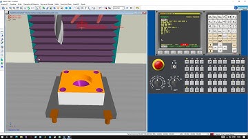 Programação centro de usinagem cnc comando Fanuc  series ...SSCNC simulator...