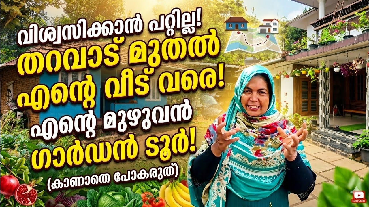 തറവാട് മുതൽ പുതിയ വീട് വരെ - എന്റെ പച്ചപ്പ് കഥ! കൃഷിയിടം 