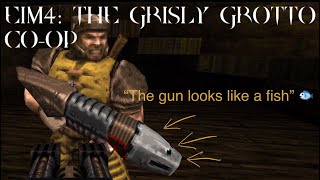 E1M4 - The Grisly Grotto | Quake 2021 remaster [CO-OP]