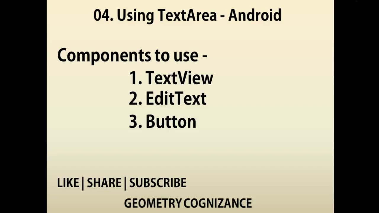 04. Using TextArea - Android - YouTube