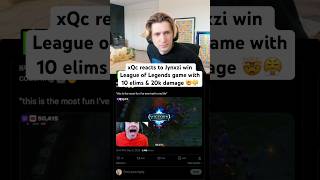 xQc reacts to Jynxzi WIN League of Legends Game 😱 #xqc #jynxzi #leagueoflegends