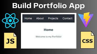 Create a Simple Portfolio App with React Router | React JS SPA Navigation Tutorial
