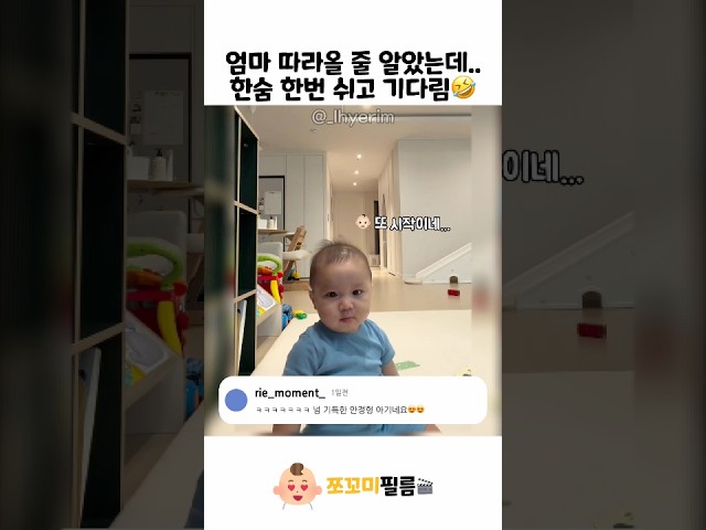 엄마 따라올 줄 알았는데..????