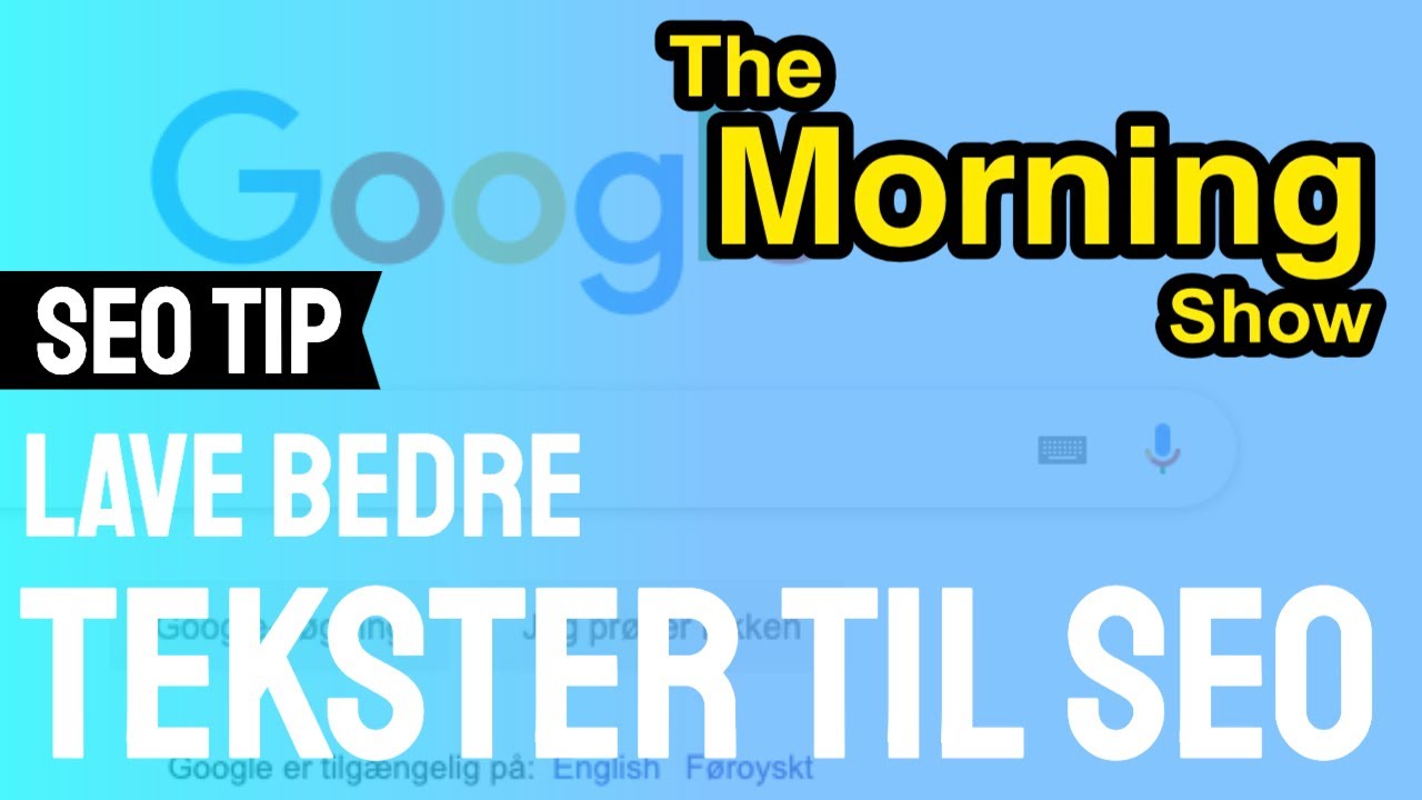 SEO TEKSTOPTIMERING - Formatering af dine SEO tekster (SEO optimering)