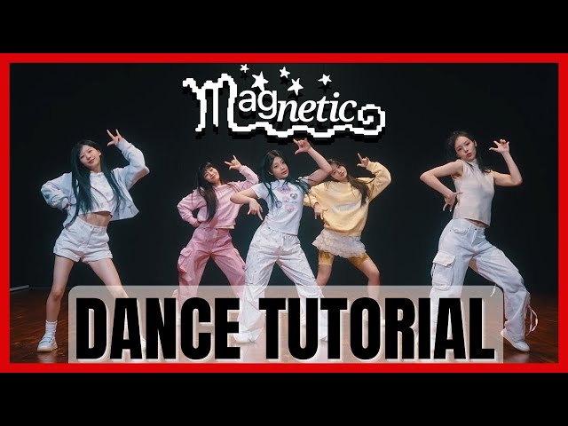 ILLIT - 'Magnetic' Dance Practice Mirrored Tutorial (SLOWED) class=