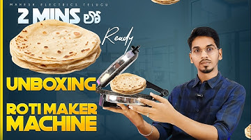 Automatic Chapathi making machine unboxing | roti maker machine use telugu | electric roti maker