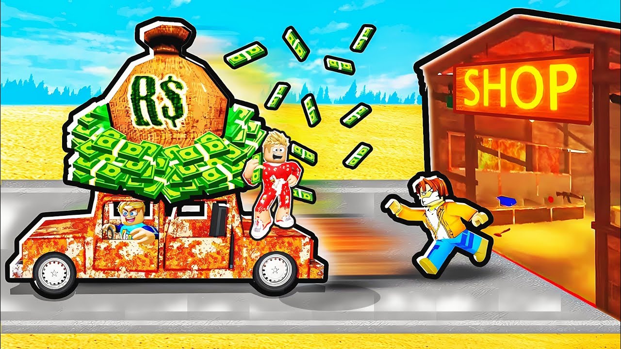 فيلم روبلوكس : سرقنا متجر الادوات ولكن الشرطة مسكتنا 👮‍♂️🚔 ( هكرنا Shop 🏪 ادوات مجانا) Dusty Trip🔥!!