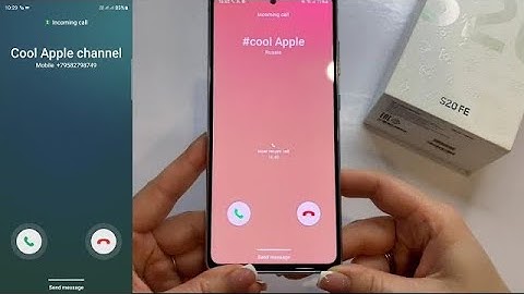 Samsung Galaxy S20 FE (SM-G780F) screen recorder & incoming call / video collage