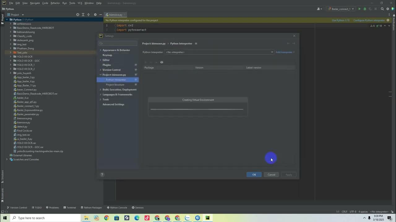 How to fix "No Python interpreter configured for the project" - YouTube