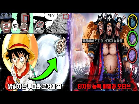 [원피스 레전드 떡밥 분석 두가지]  <strong>조이보이</strong> 루피와 로저의 최종 꿈과 원피스 결말 그리고 검은수염 티치의 능력의 비밀과 이형인 몸의 모티브