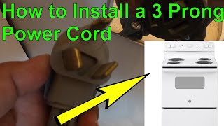How to Install a 3 Prong Power Cord on Electric Stove/Range + Test Connections