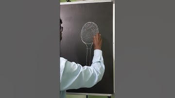 Draw Badminton Racket  #shorts #ytshorts #trending #learndrawing #easydrawing