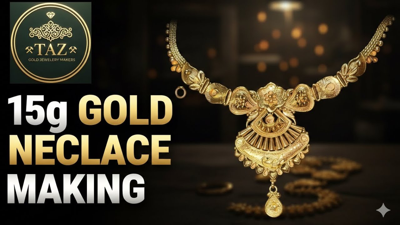 Making of 22k Gold Necklace (15 Grams) | Handmade Gold Jewelry Design & Process
