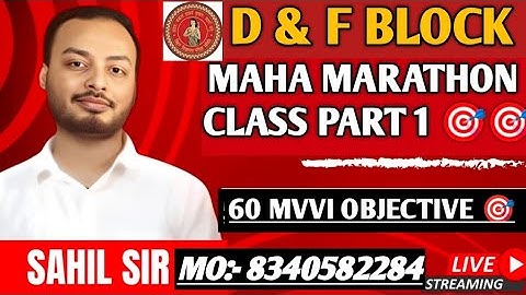 Class 12th Chemistry chapter 8 objective Question 2026 ll d and f block objective question class 12