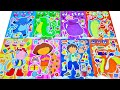 ToyASMR Satisfying With Sticker Book Dress Up Facial Dora The Exploer Tico Swiper Boots Diego