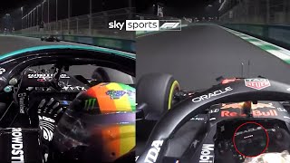 Celebrity Verstappen and Hamilton's on-boards during their Jeddah collision! 🔎 Net Worth