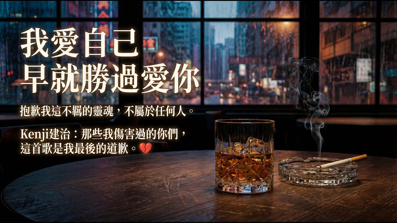 「抱歉我這不羈的靈魂，不屬於任何人。」Kenji建治：那些我傷害過的你們，這首歌是我最後的道歉。💔《我愛自己 早就勝過愛你》