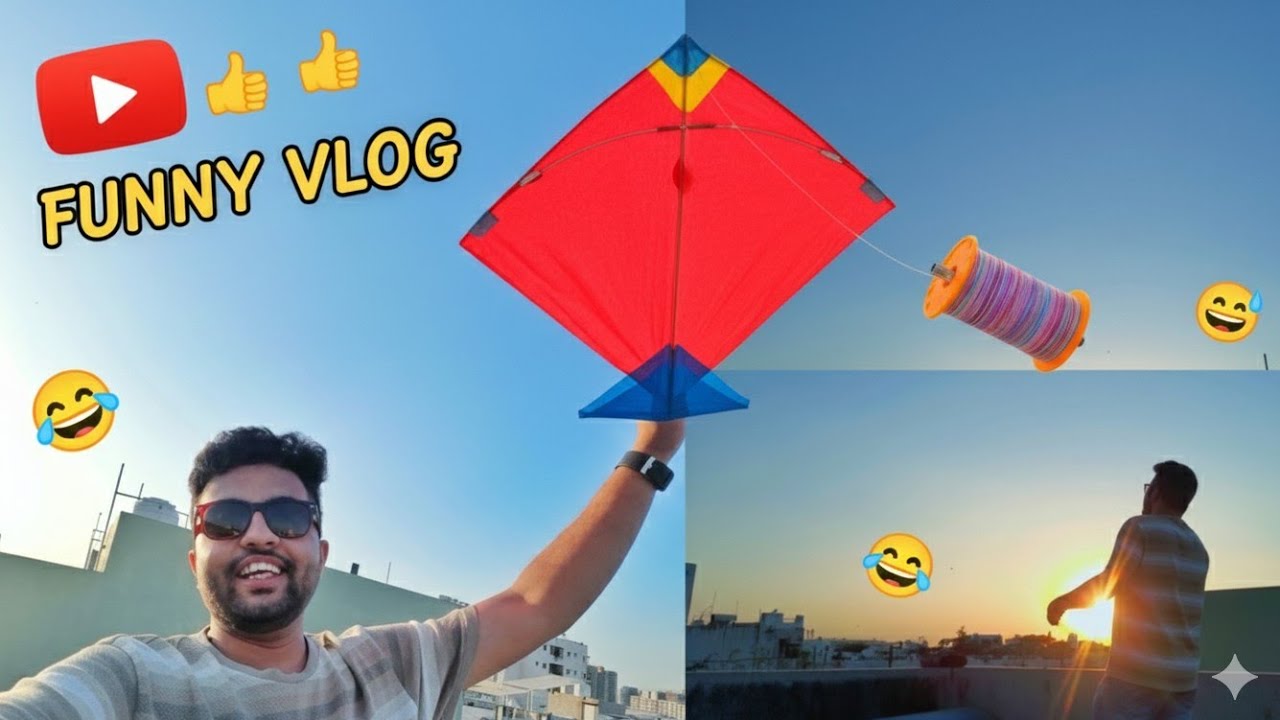 આજે ઉડાડી પતંગ 😁 + મમ્મી સાથે કરી ફુલ મસ્તી 😂 