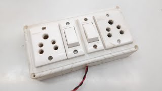 Combined 2 switch 1 socket 5 pin and 5 pin wiring| switch socket combined wiring