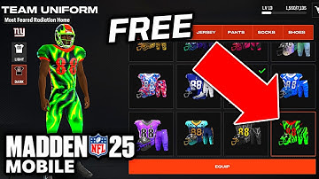 HOW TO CUSTOMIZE UNIFORMS IN MADDEN MOBILE 25
