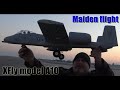 XFly model A-10 Twin 50mm 12 blade EDF Warthog Jet 4S power 1000mm RC plane PNP Maiden flight