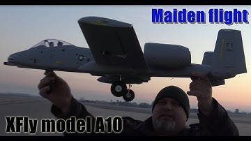XFly model A-10 Twin 50mm 12 blade EDF Warthog Jet 4S power 1000mm RC plane PNP Maiden flight
