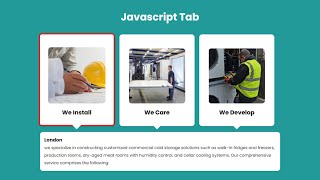 JavaScript Tab with HTML CSS | HTML CSS JavaScript Tab @raselcoder