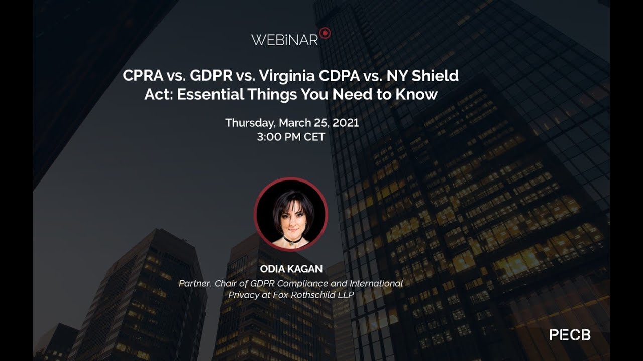 CPRA, GDPR, Virginia CDPA, and NY Shield Act: Essential Things You Need to Know