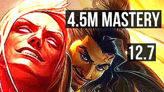 VLAD vs AKSHAN (TOP) | 4.5M mastery, 6/1/10, 900+ games, Dominating | KR Master | 12.7