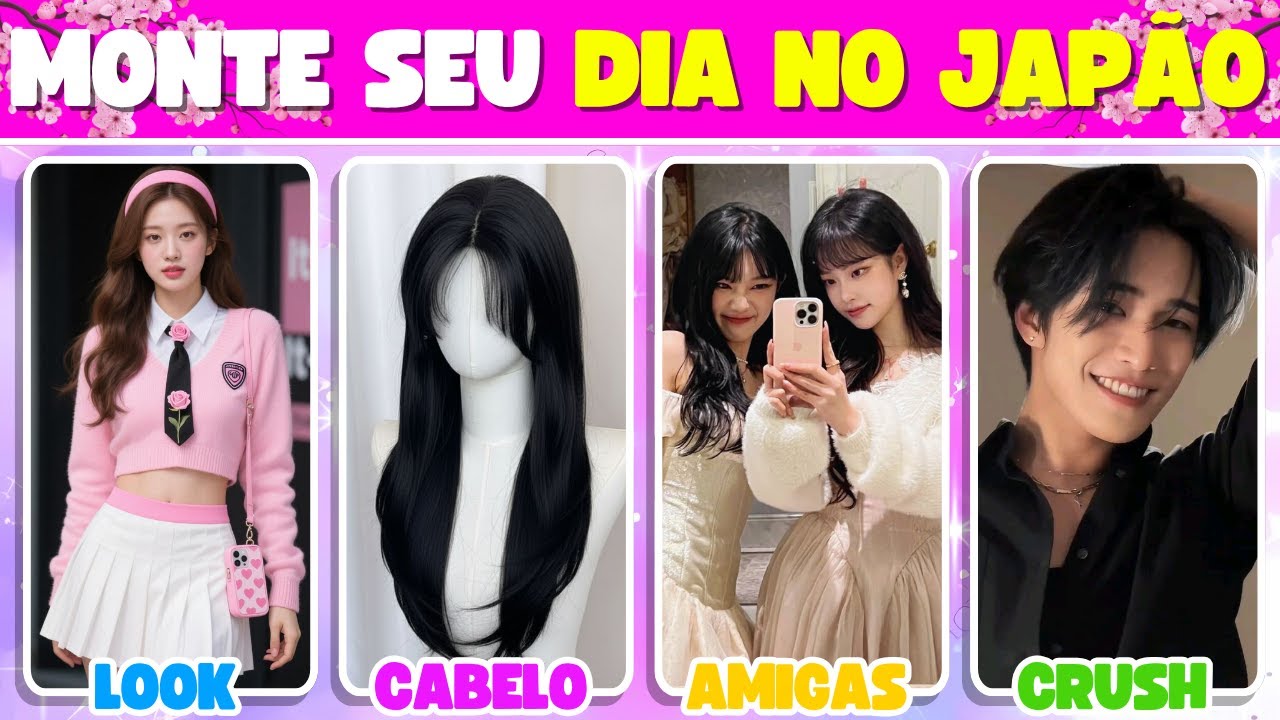 🇯🇵 MONTE SEU DIA PERFEITO NO JAPÃO! 🇯🇵 ✨ Qual Look Você Escolhe? | Jogo das escolhas | Globo Quiz